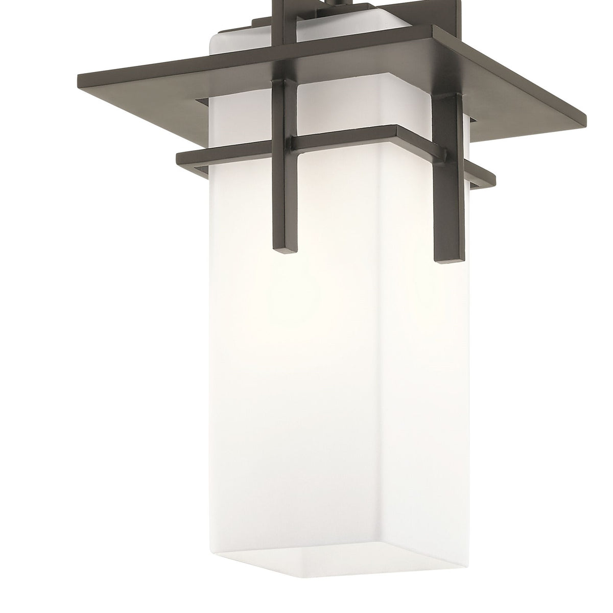 Kichler Caterham 6.5in 1-Light Mini Pendant | Olde Bronze and Satin Etched Opal Glass | Kitchen Island & Dining Room | 6.5 x 10 in | Model 49640OZ