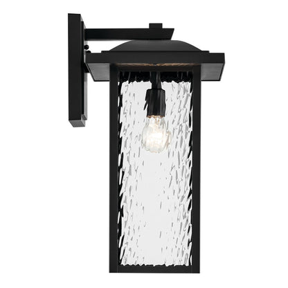 Kichler Capanna 1 Light Outdoor Wall XL, Textured Black/Clear Water