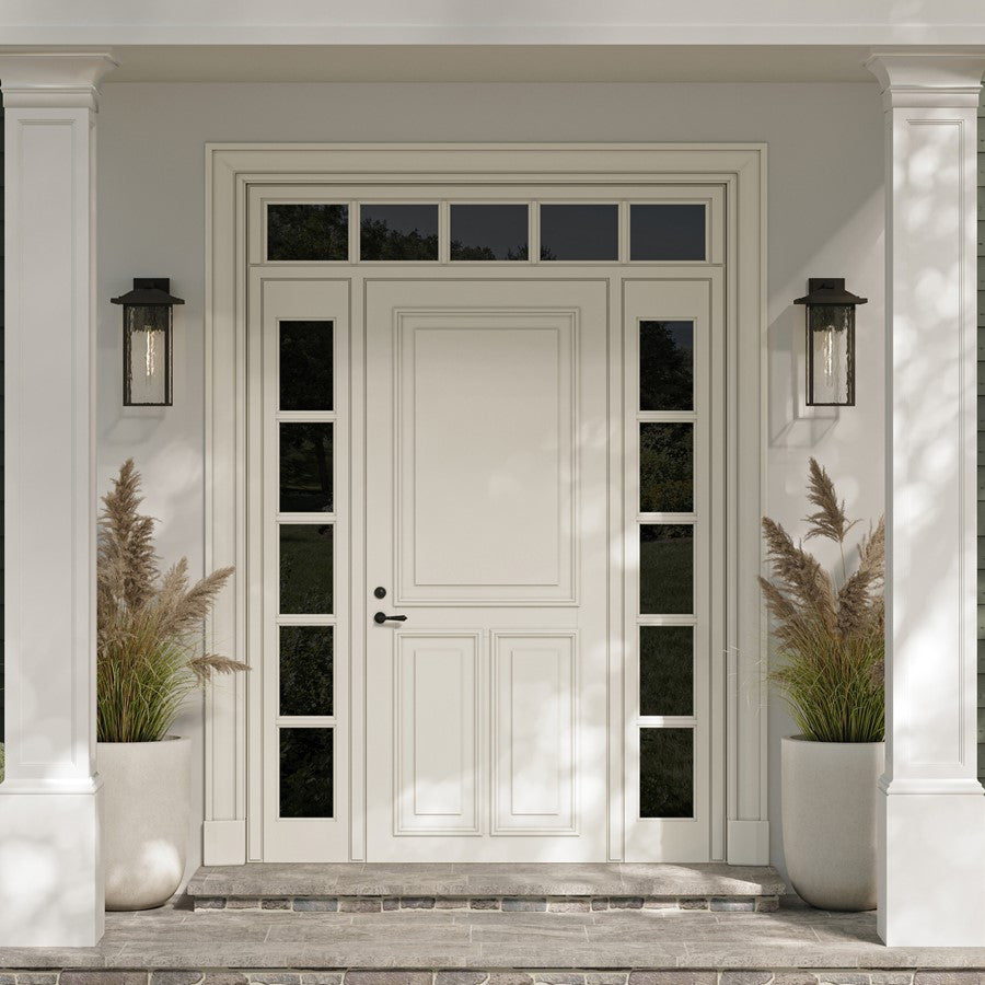 Kichler Capanna 1 Light Outdoor Wall XL, Textured Black/Clear Water