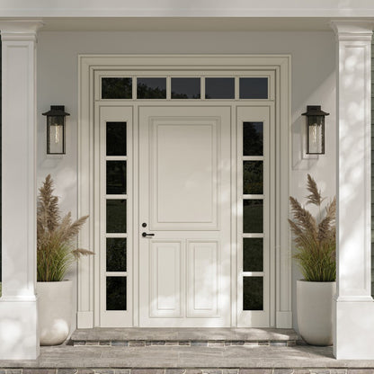 Kichler Capanna 1 Light Outdoor Wall XL, Textured Black/Clear Water