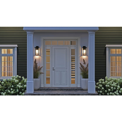 Kichler Capanna 1 Light Outdoor Wall XL, Textured Black/Clear Water