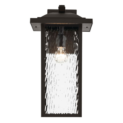 Kichler Capanna 1 Light Outdoor Wall XL, Olde Bronze/Clear Water