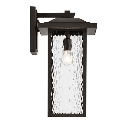 Kichler Capanna 1 Light Outdoor Wall XL, Olde Bronze/Clear Water