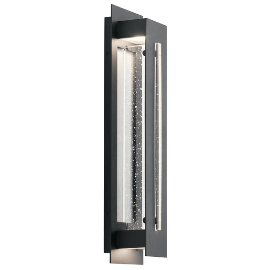Kichler River Path 23in LED Outdoor Wall Light | Contemporary Textured Black | Entryway & Covered Patio | 6 x 4 x 23 in | Model 49946BKTLED