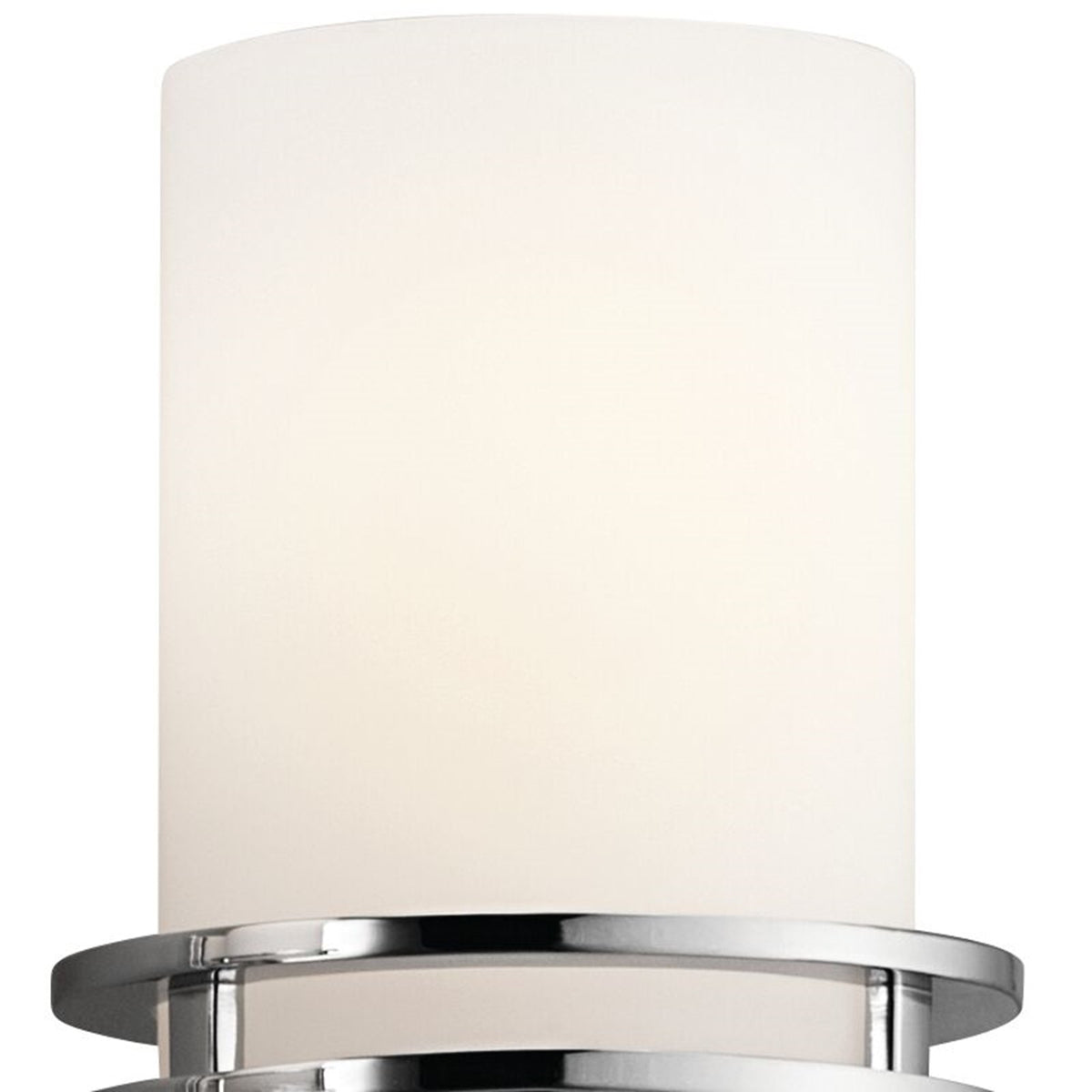 Kichler Hendrik 33.75in 4-Light Vanity Light | Chrome and Satin Etched Cased Opal Glass | Bathroom & Powder Room | 33.75 x 7.75 in | Model 5079CH