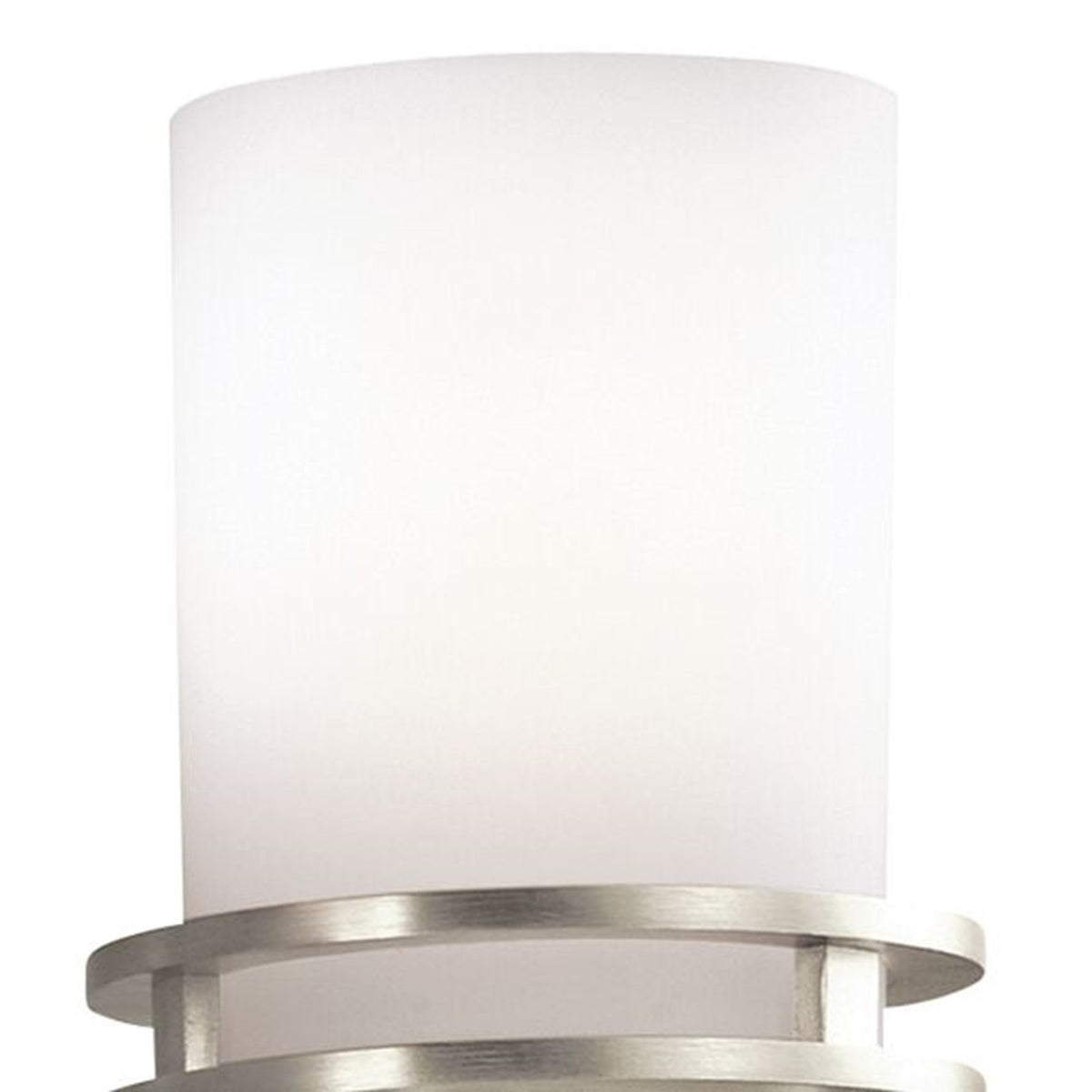 Kichler Hendrik 34in 4-Light Bathroom Vanity Light | Contemporary Brushed Nickel and Satin Etched Cased Opal Glass | Bathroom Vanity | Model 5079NI
