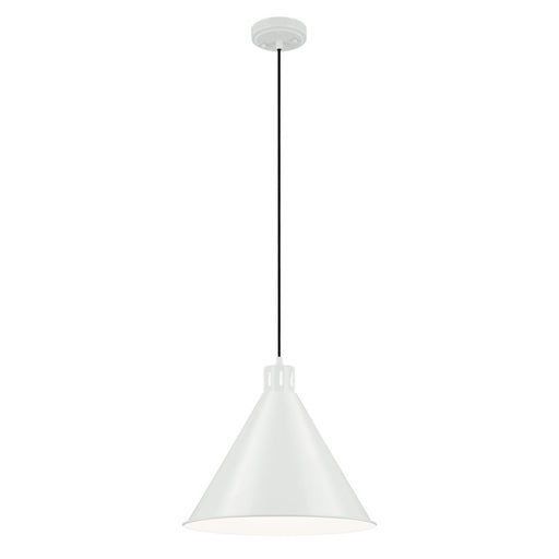 Kichler Zailey 1 Light Cone 14.25" Pendant, White - 52177WH