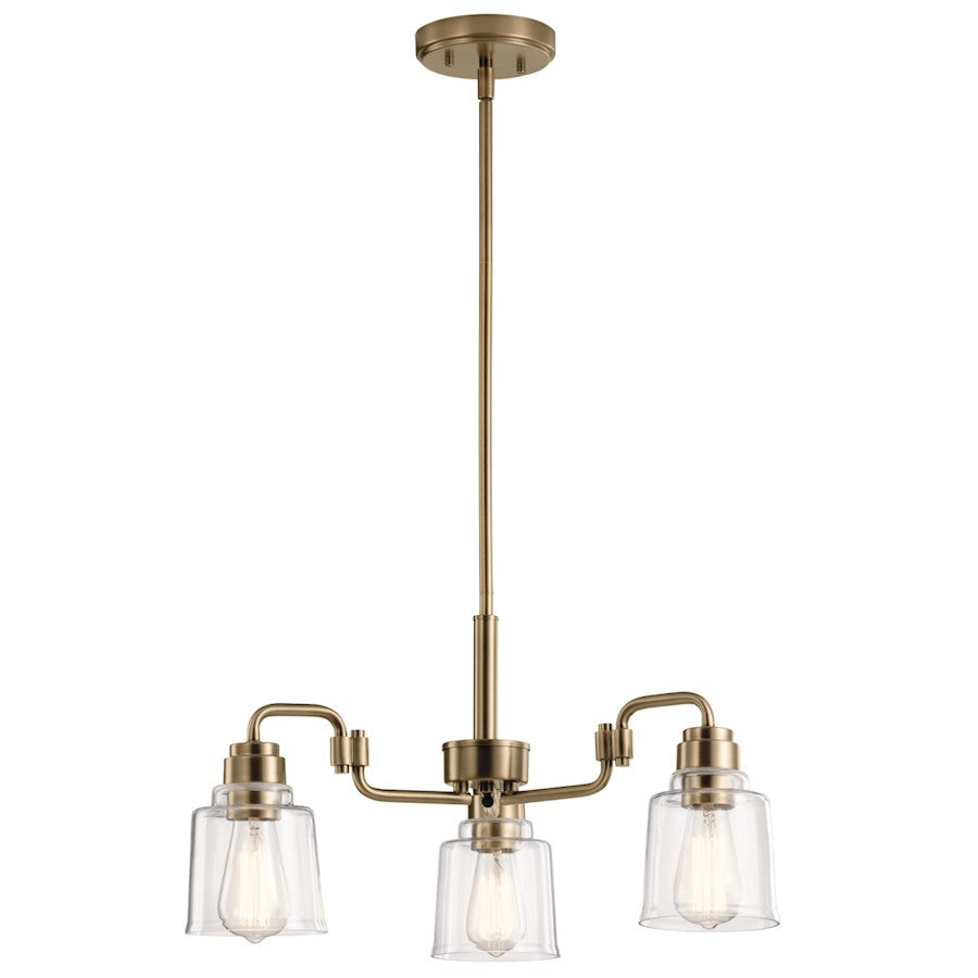 Aivian Chandelier, Weathered Brass