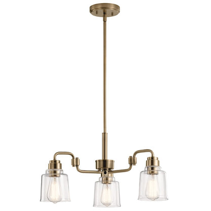 Aivian Chandelier, Weathered Brass