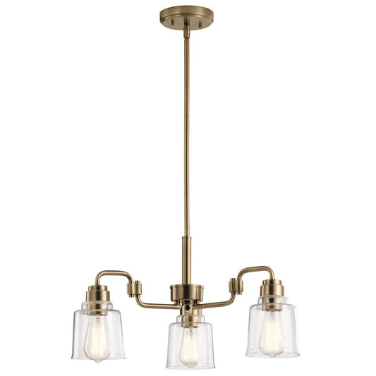 Aivian Chandelier, Weathered Brass