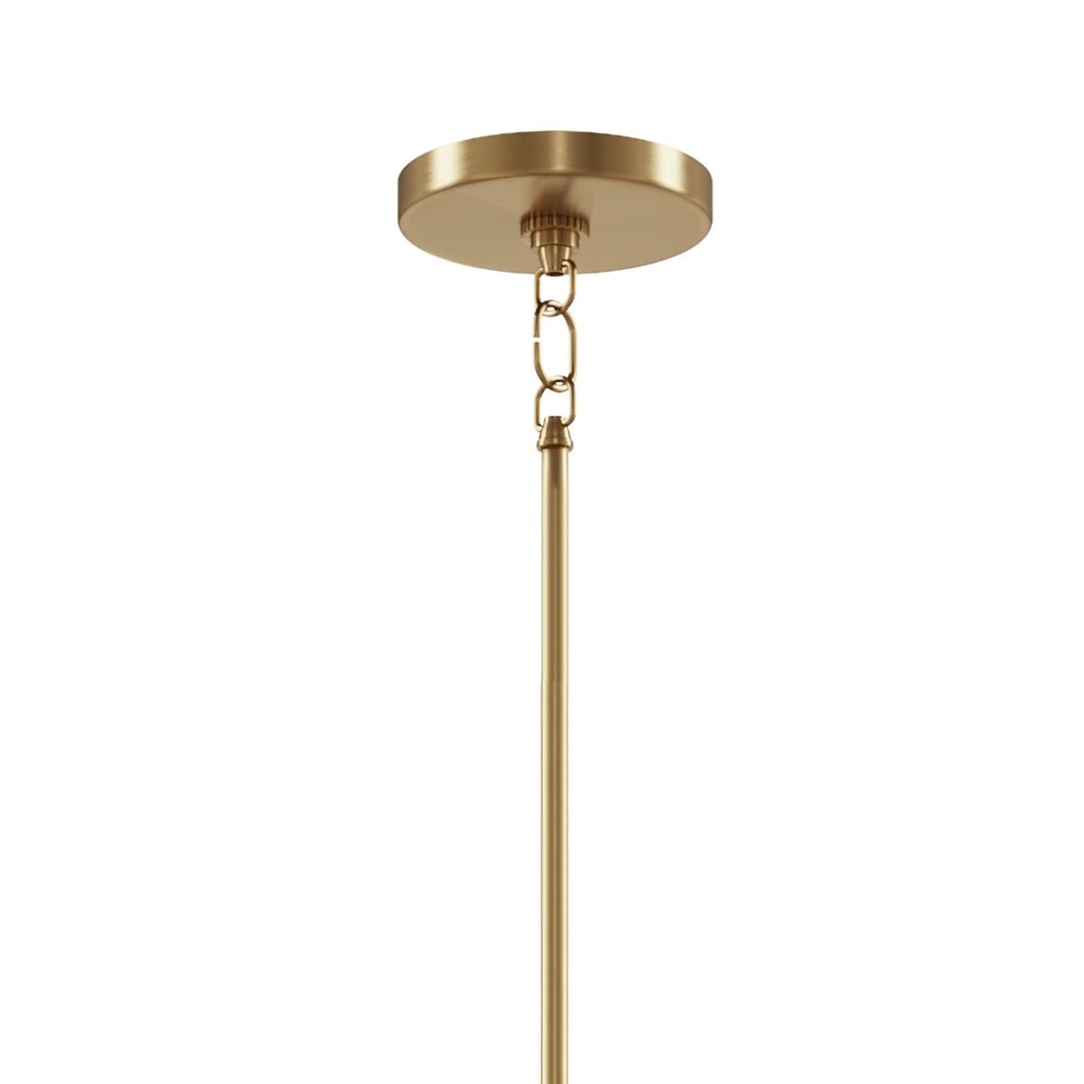 Kichler Emmala 27in 6-Light Chandelier | Art Deco Brushed Natural Brass and Black Steel | Dining Room & Foyer | 27 x 24 in | Model 52420BNB