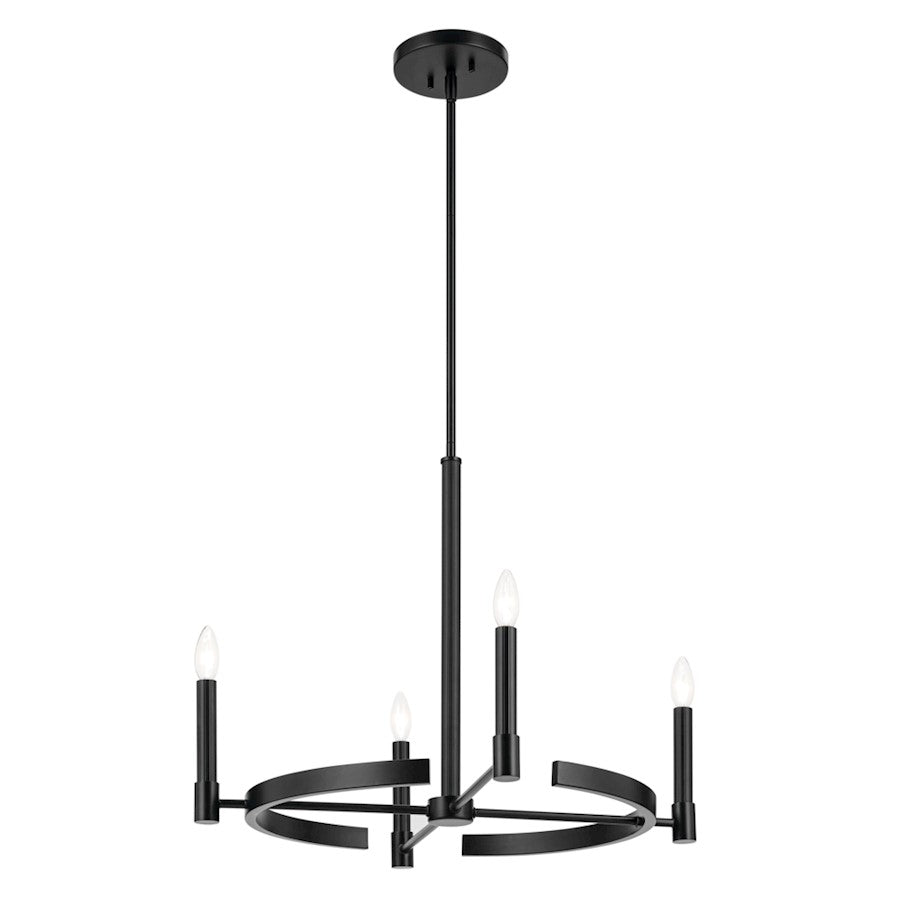 Kichler Tolani 4 Light Round 20.25" Chandelier 1 Tier Small, Black - 52426BK