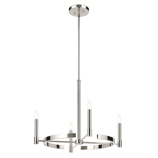 Kichler Tolani 4 Light Round 20.25" Chandelier 1 Tier Small, Nickel - 52426PN