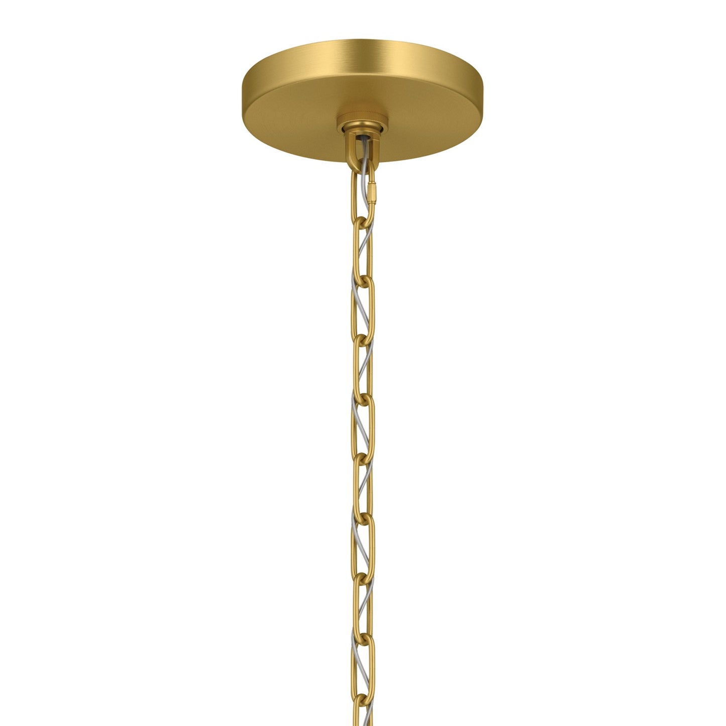 Kichler Stamos 18in 3-Light Chandelier | Modern Brushed Gold Steel and Clear Satin Etched Glass | Dining Room & Living Room | 15.5 in H | Model 52435BG