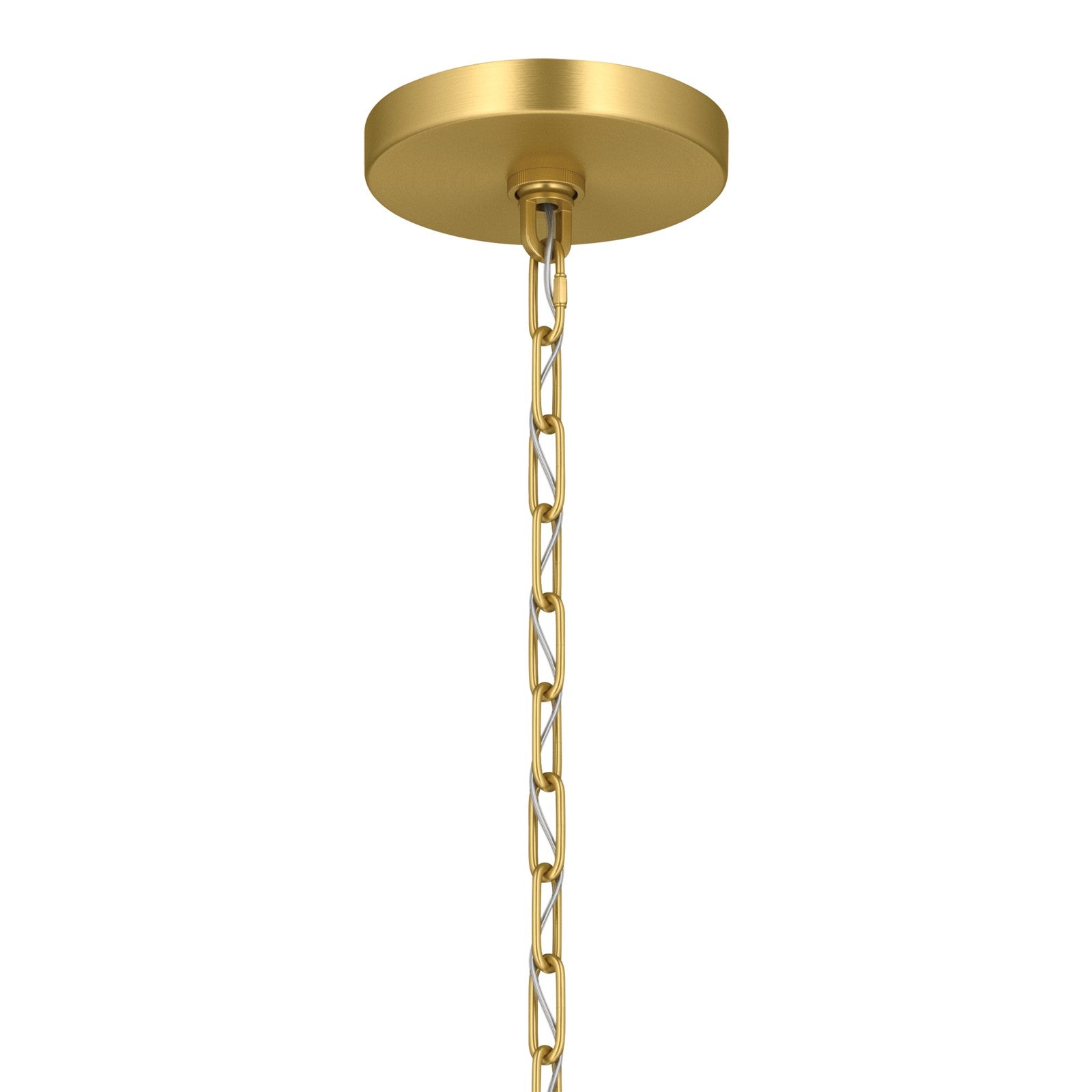 Kichler Stamos 18in 3-Light Chandelier | Modern Brushed Gold Steel and Clear Glass | Dining Room & Living Room | 15.5 in H | Model 52435BGCLR