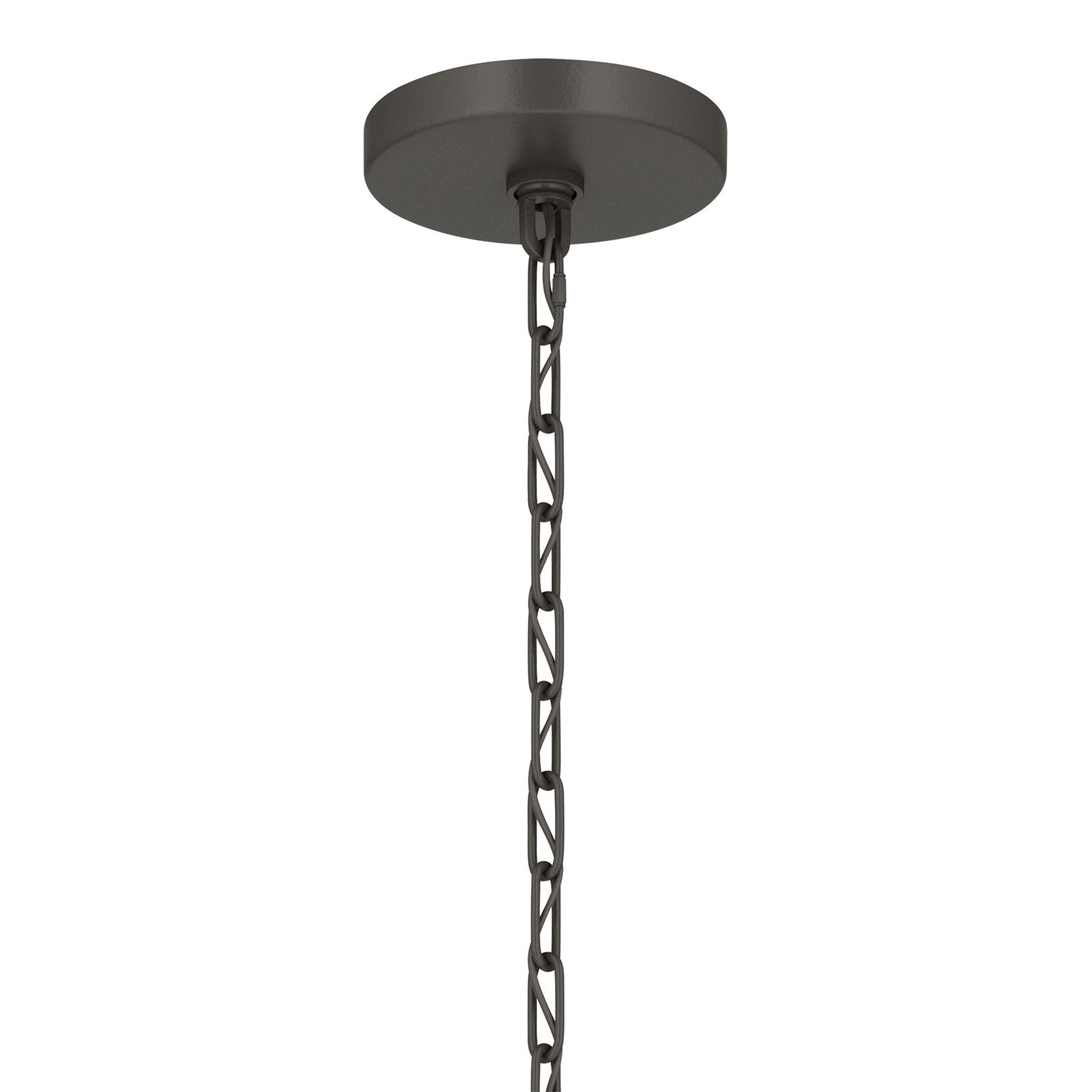 Kichler Stamos 18in 3-Light Chandelier | Modern/Contemporary Olde Bronze Steel and Clear Satin Etched Glass | Dining Room & Living Room | Model 52435OZCLR