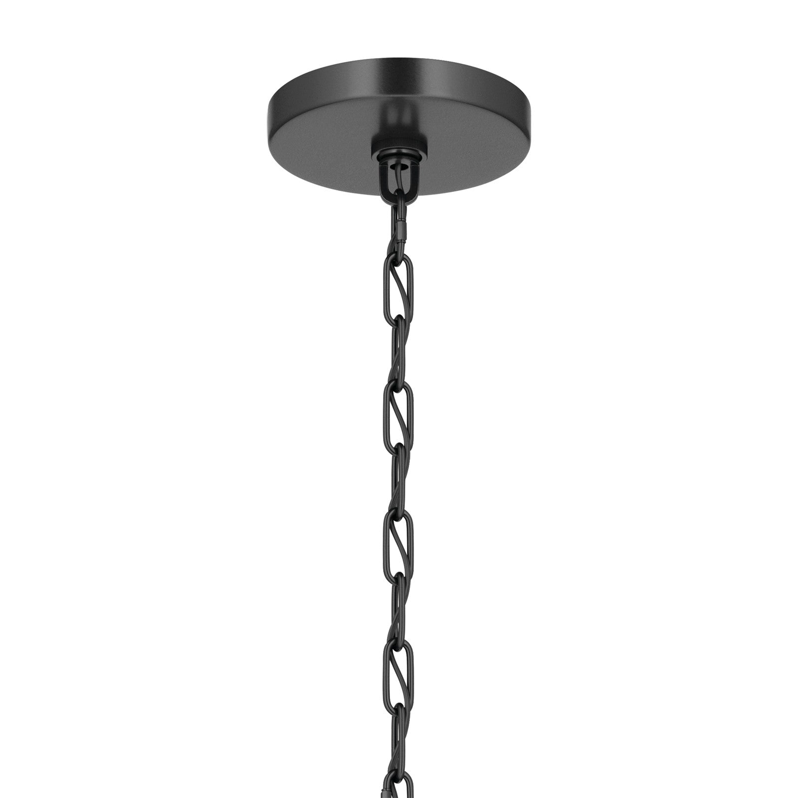 Kichler Stamos 24in 5-Light Chandelier | Modern/Contemporary Black Steel and Clear Glass | Dining Room & Living Room | 24 x 24 x 15.5 in | Model 52436BKCLR