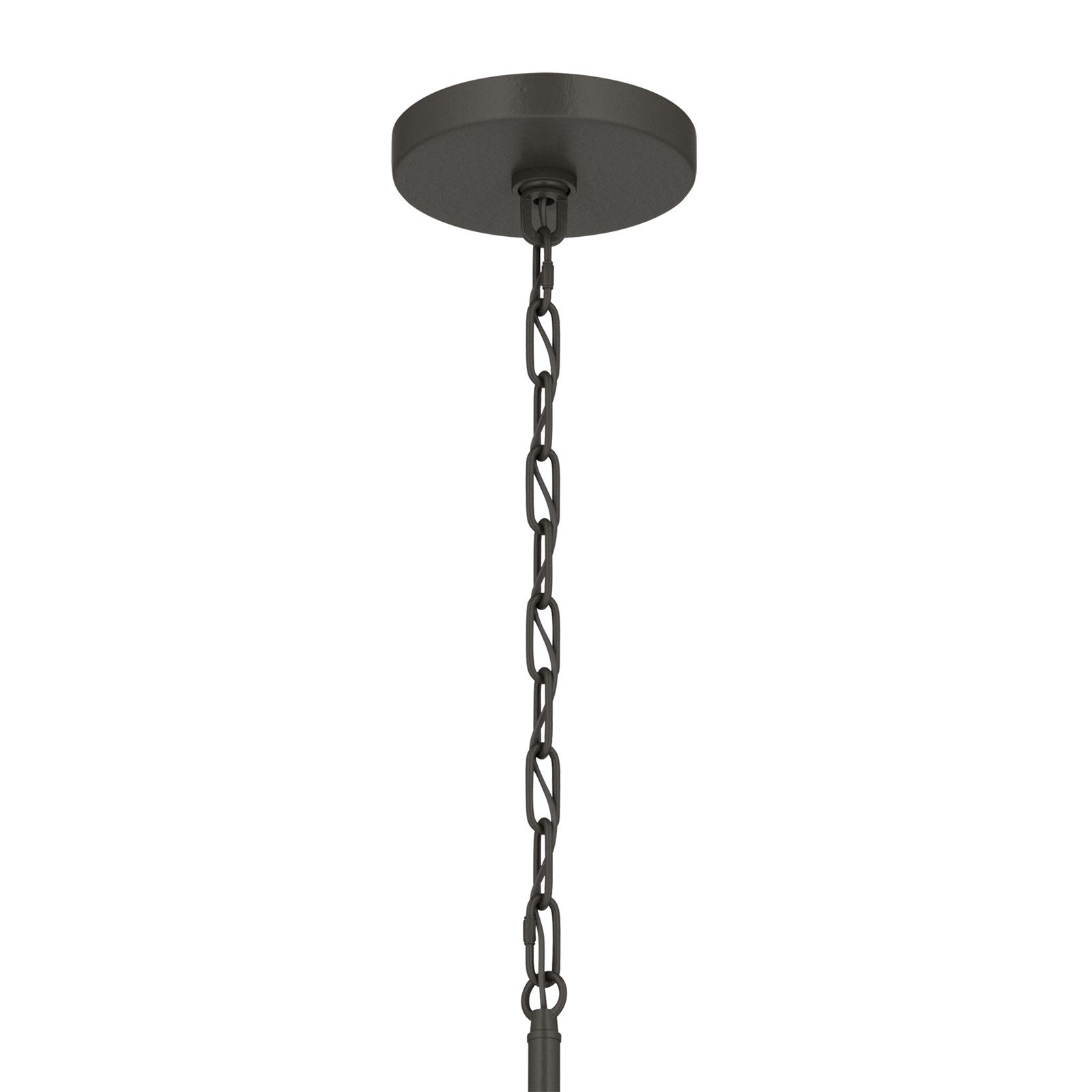 Kichler Stamos 24in 9-Light Chandelier | Modern Olde Bronze Steel and Satin Etched Glass | Dining Room & Living Room | 27 in H, 36 in Chain | Model 52438OZ