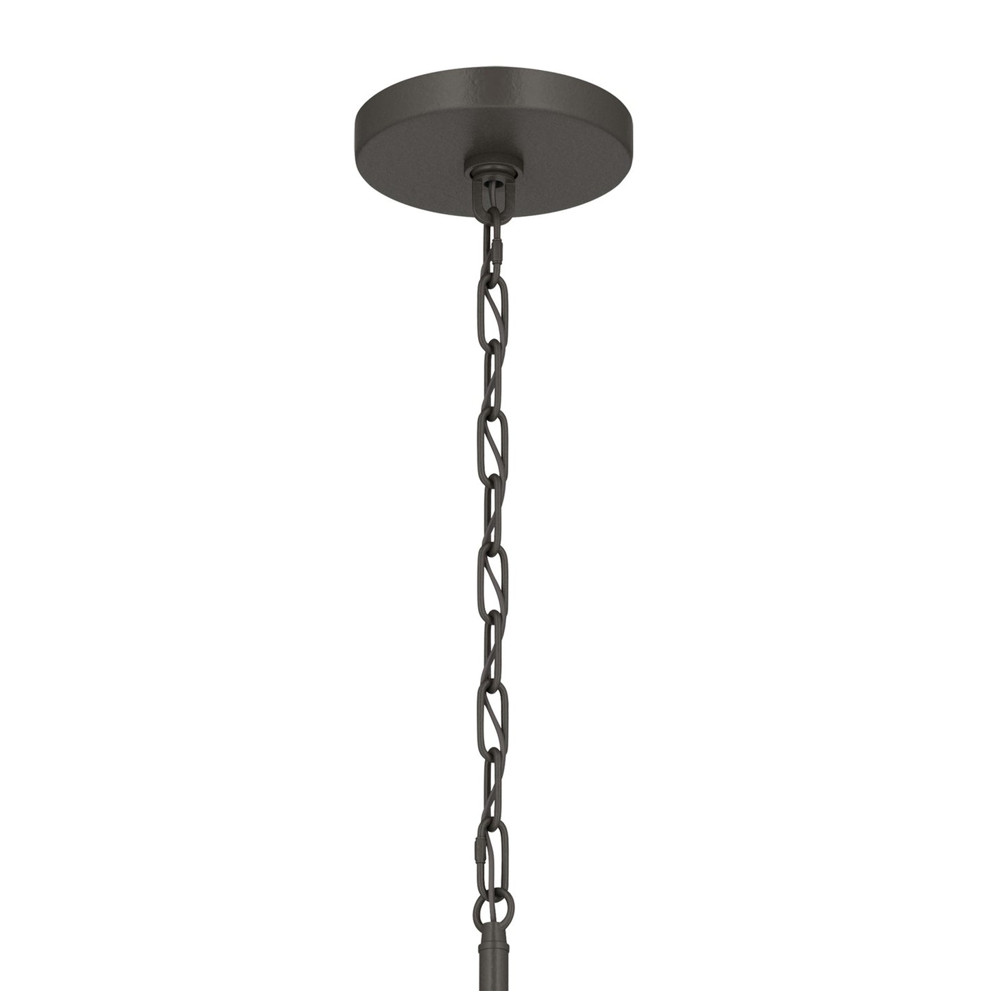 Kichler Stamos 24in 9-Light Chandelier | Modern Olde Bronze Steel and Clear Glass | Dining Room & Living Room | 27 in H, 36 in Chain | Model 52438OZCLR