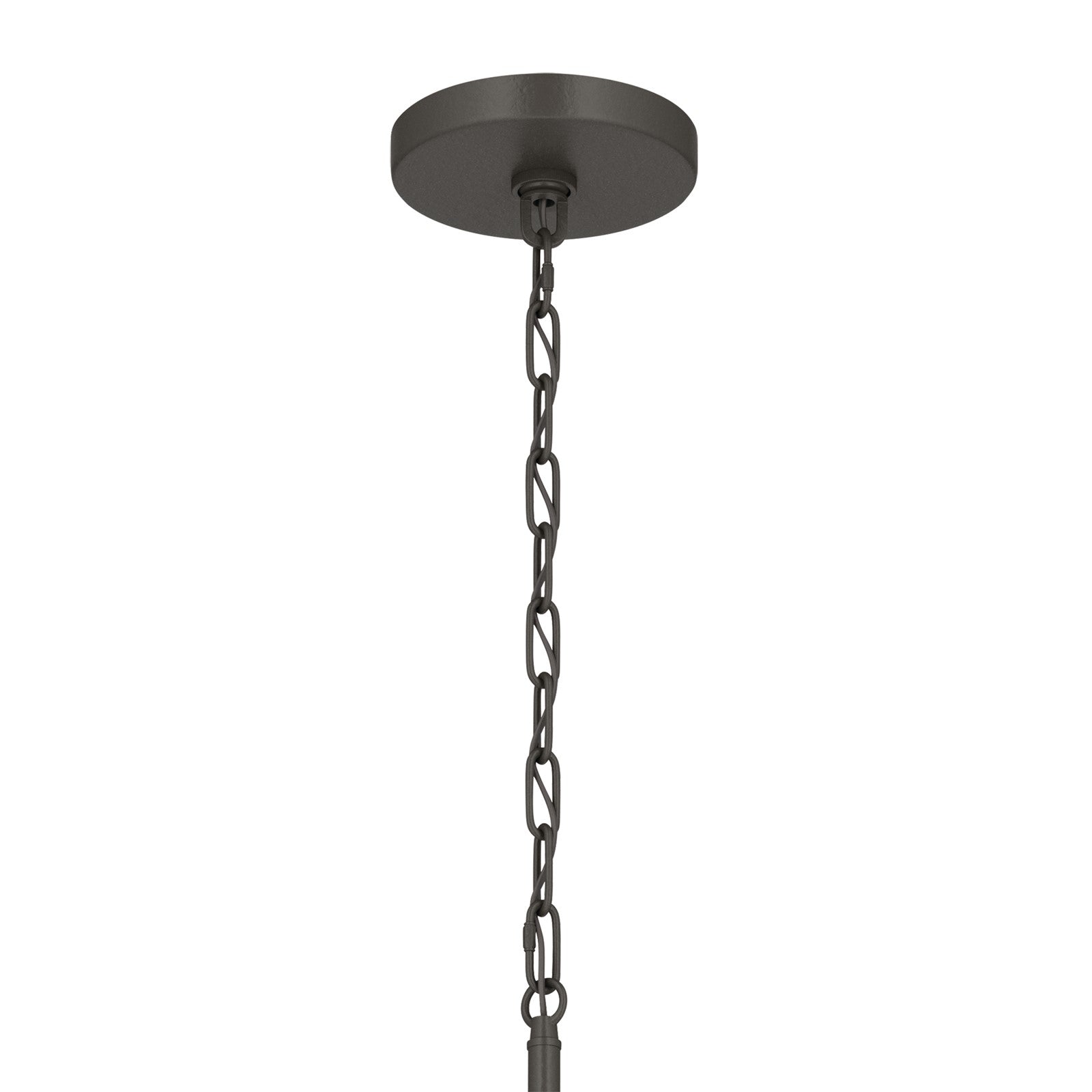 Kichler Stamos 24in 9-Light Chandelier | Modern Olde Bronze Steel and Clear Glass | Dining Room & Living Room | 27 in H, 36 in Chain | Model 52438OZCLR