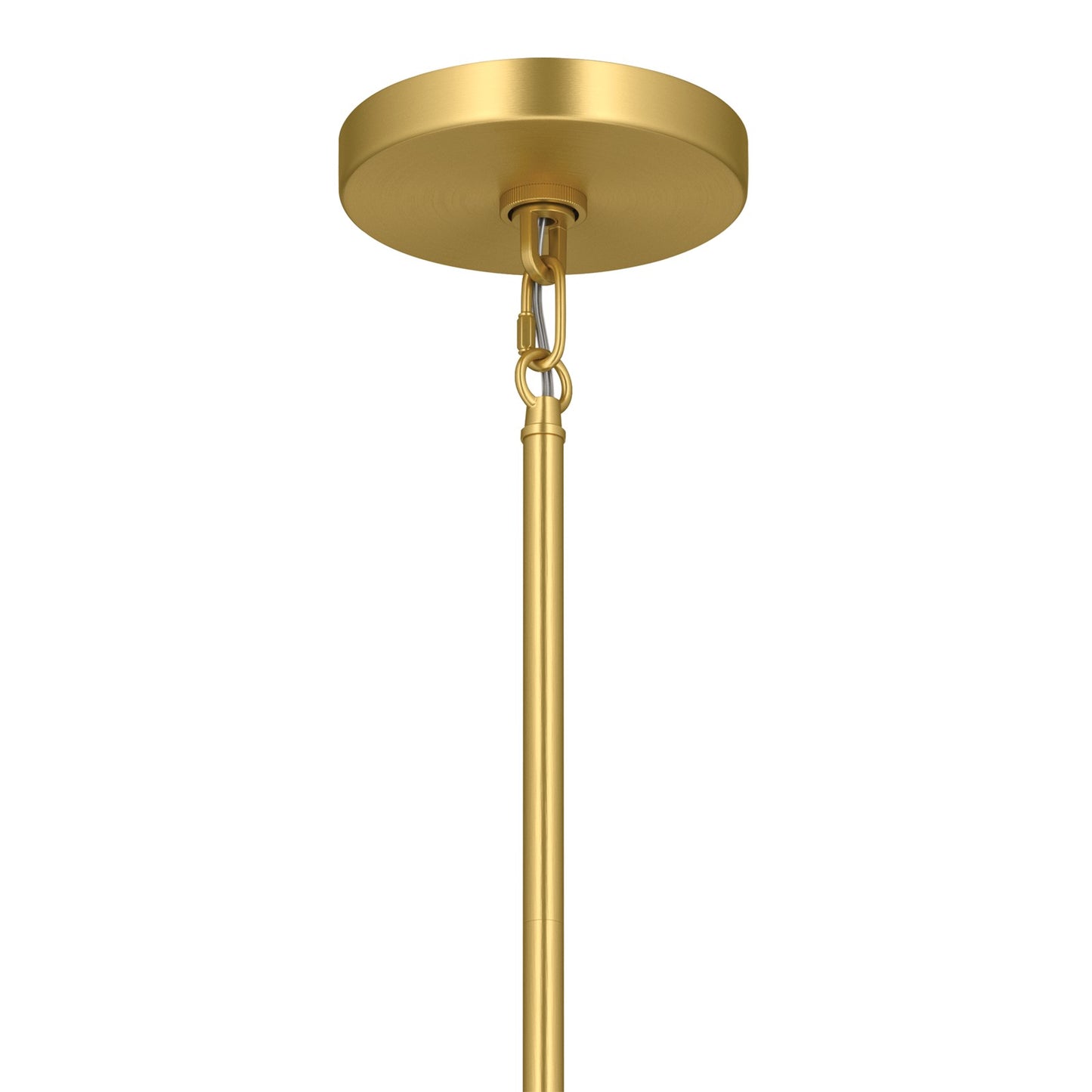 Kichler Erma 4in 1-Light Mini Pendant | Traditional Brushed Gold Steel and Clear Satin Etched Glass | Kitchen Island & Dining Room | 7.5 in H | Model 52444BG