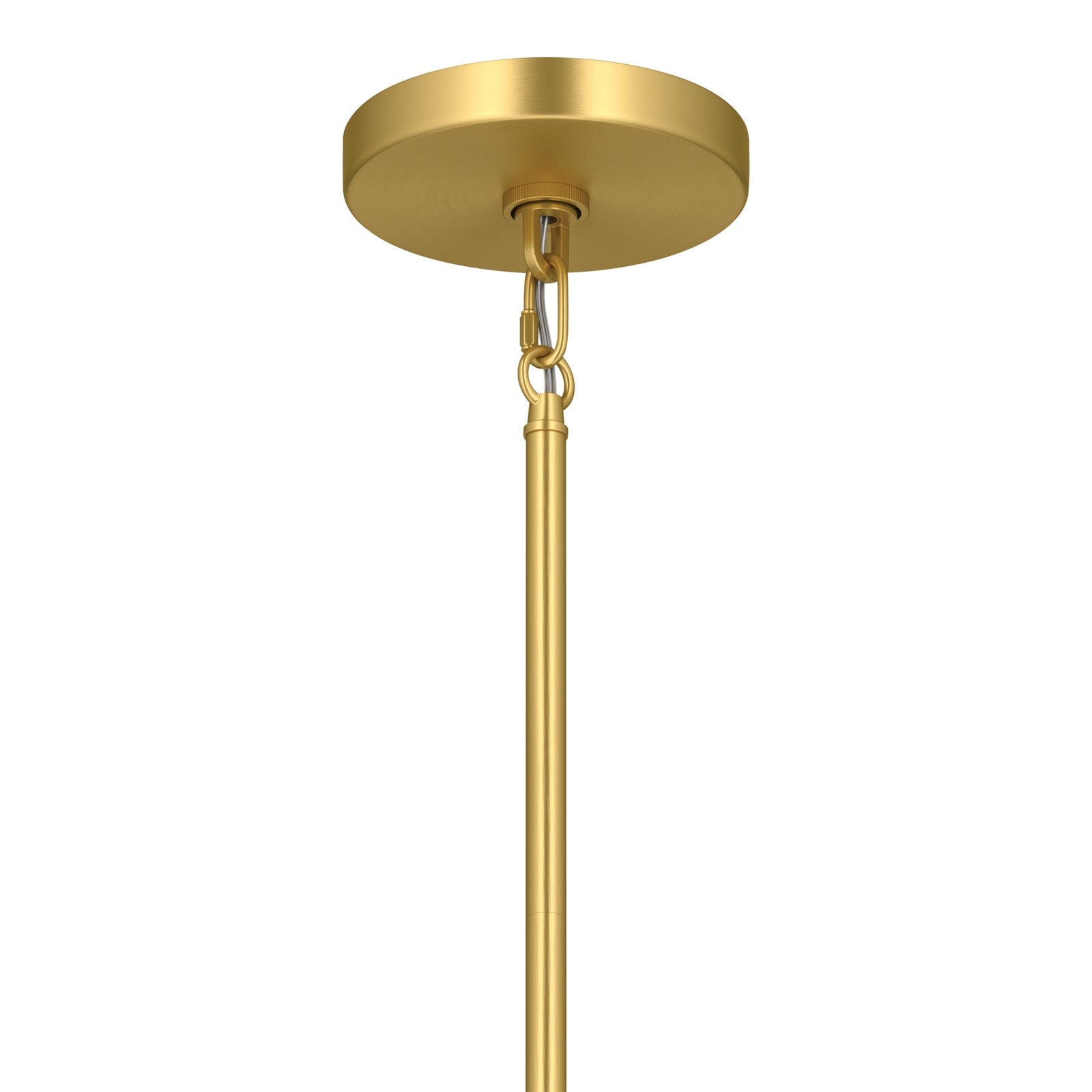 Kichler Erma 4in 1-Light Mini Pendant | Traditional Brushed Gold Steel and Clear Satin Etched Glass | Kitchen Island & Dining Room | 7.5 in H | Model 52444BGCLR