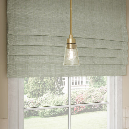 Kichler Erma 4in 1-Light Mini Pendant | Traditional Brushed Gold Steel and Clear Satin Etched Glass | Kitchen Island & Dining Room | 7.5 in H | Model 52444BGCLR