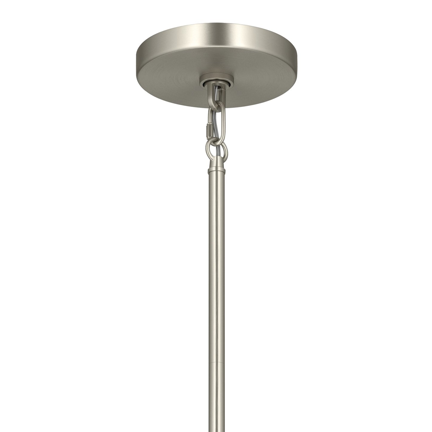Kichler Erma 4in 1-Light Mini Pendant | Traditional Brushed Nickel Steel and Clear Satin Etched Glass | Kitchen Island & Dining Room | 7.5 in H | Model 52444NICLR
