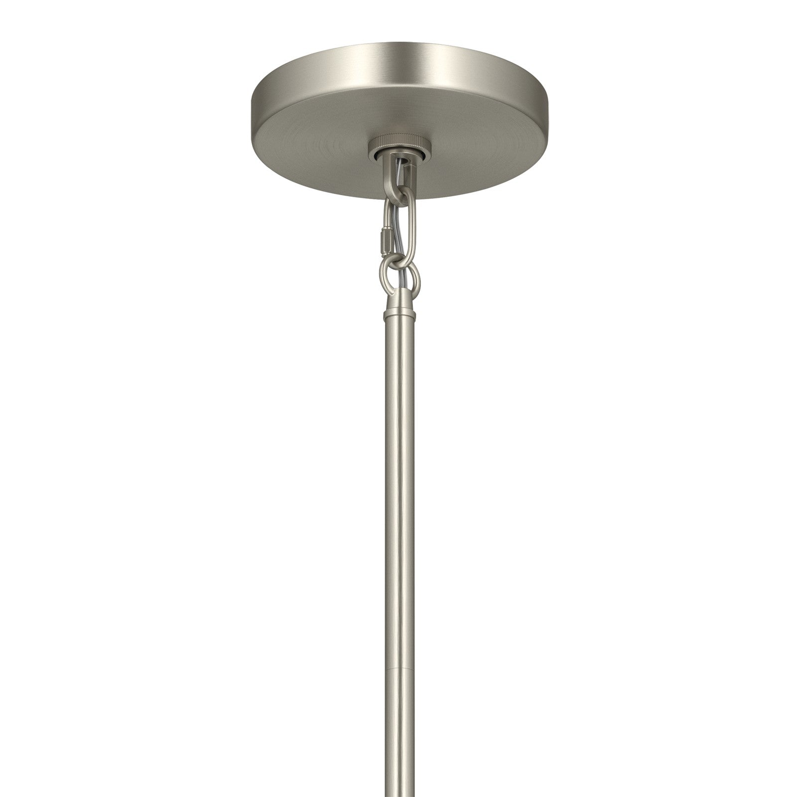 Kichler Erma 4in 1-Light Mini Pendant | Traditional Brushed Nickel Steel and Clear Satin Etched Glass | Kitchen Island & Dining Room | 7.5 in H | Model 52444NICLR