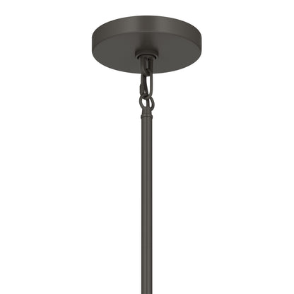 Kichler Erma 4in 1-Light Mini Pendant | Traditional Olde Bronze Steel and Clear Satin Etched Glass | Kitchen Island & Dining Room | 7.5 in H | Model 52444OZCLR
