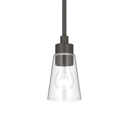 Kichler Erma 4in 1-Light Mini Pendant | Traditional Olde Bronze Steel and Clear Satin Etched Glass | Kitchen Island & Dining Room | 7.5 in H | Model 52444OZCLR