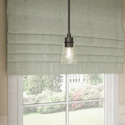 Kichler Erma 4in 1-Light Mini Pendant | Traditional Olde Bronze Steel and Clear Satin Etched Glass | Kitchen Island & Dining Room | 7.5 in H | Model 52444OZCLR
