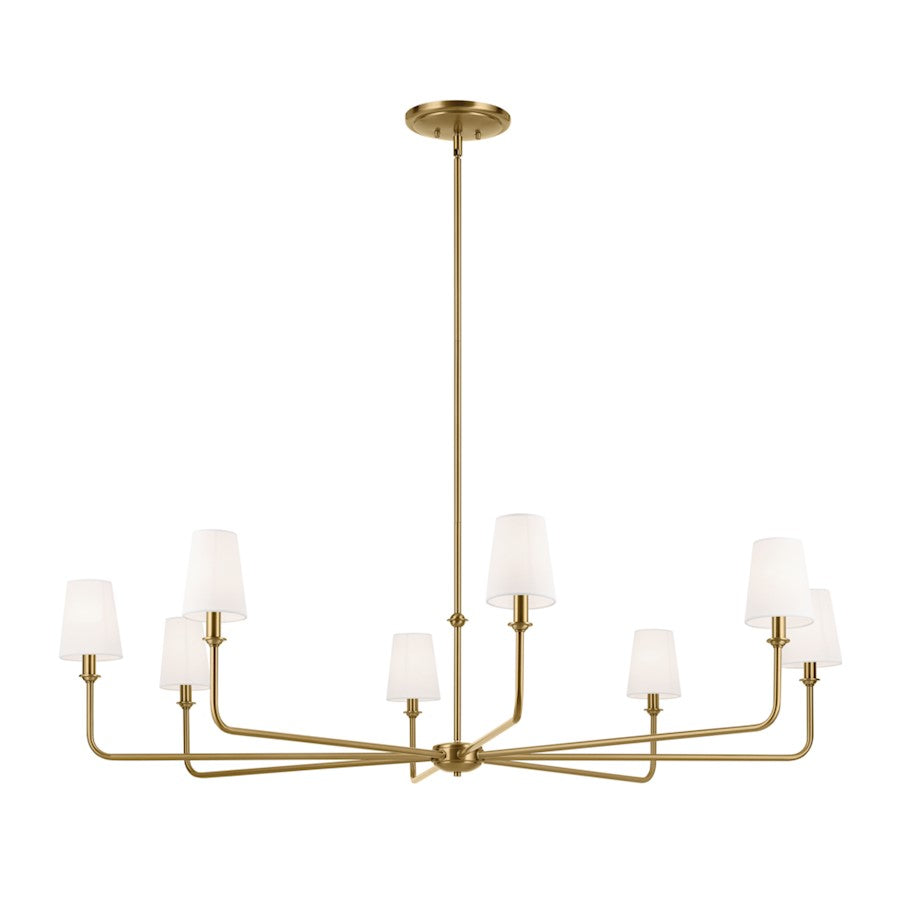 Kichler Pallas 8 Light Round 16.75" Chandelier 1 Tier Large, Brass - 52521BNB