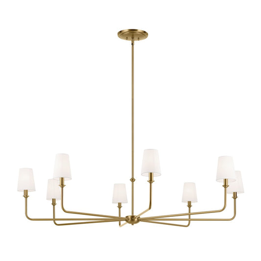 Kichler Pallas 8 Light Round 16.75" Chandelier 1 Tier Large, Brass - 52521BNB