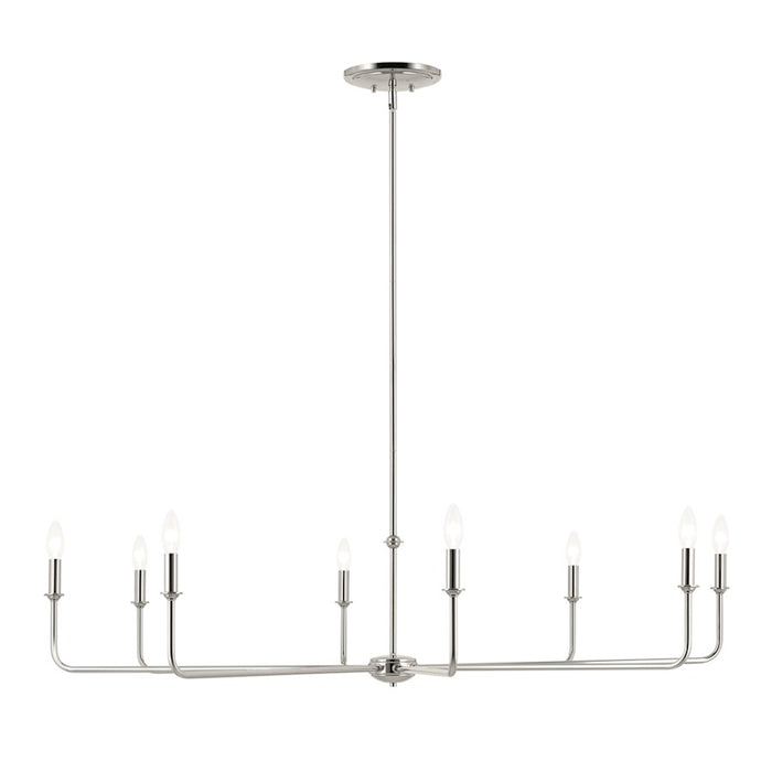 Kichler Pallas 8 Light Round 16.75" Chandelier 1 Tier Large, Nickel