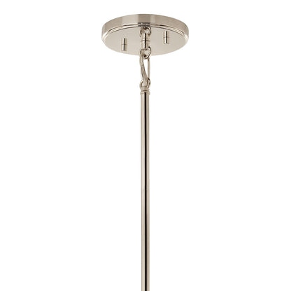 Kichler Eisley 22in 4-Light Foyer Pendant | Modern Polished Nickel Steel | Kitchen Island & Entryway | 22 x 22 x 30 in | Model 52627PN
