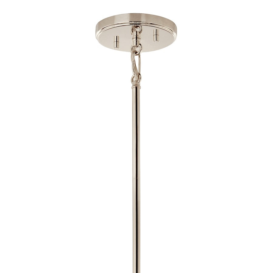 Kichler Eisley 22in 4-Light Foyer Pendant | Modern Polished Nickel Steel | Kitchen Island & Entryway | 22 x 22 x 30 in | Model 52627PN
