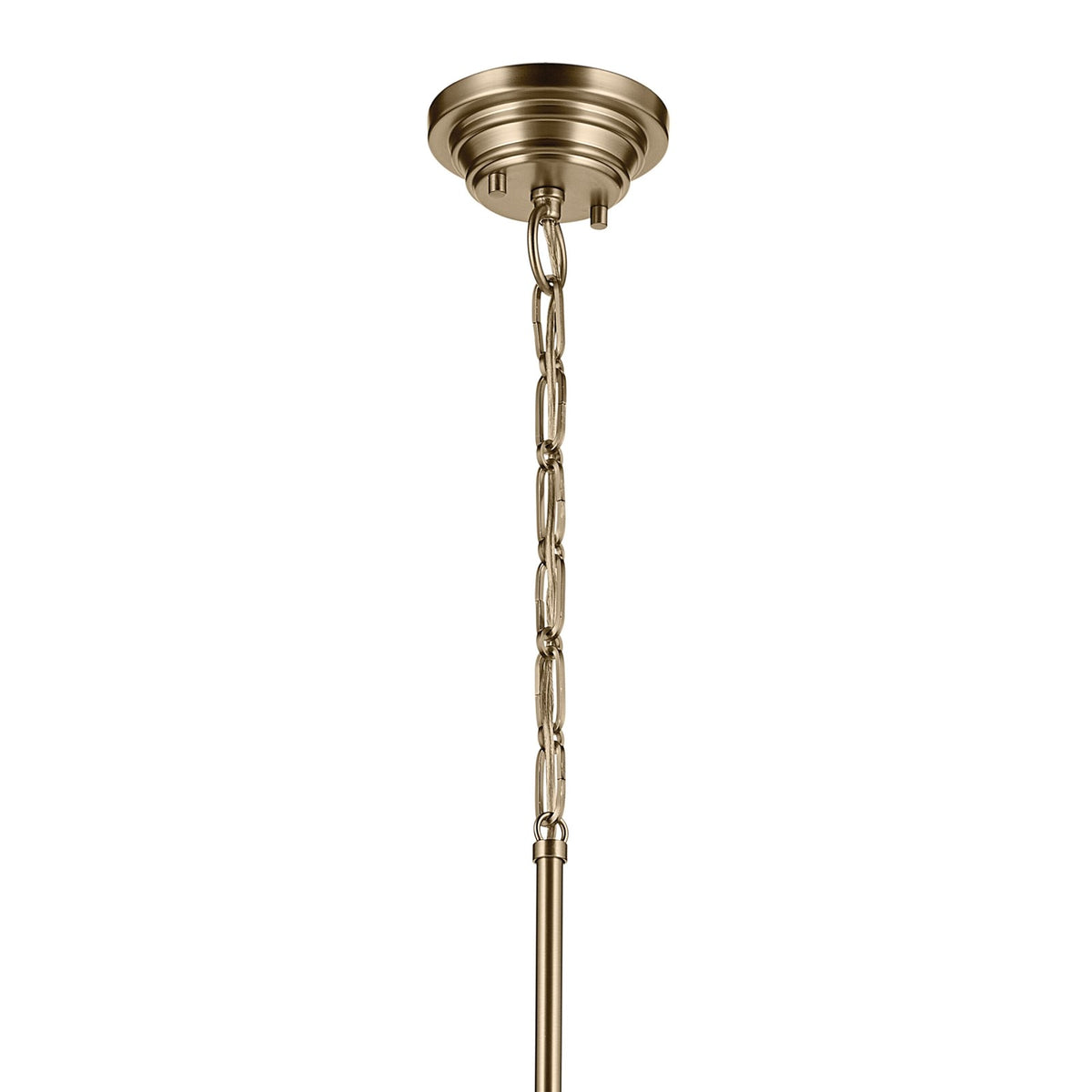 Kichler Marsailli 19in 1-Light Pendant | Traditional Champagne Bronze and Clear Glass | Kitchen Island & Dining Room | 19in H | Model 52661CPZCLR