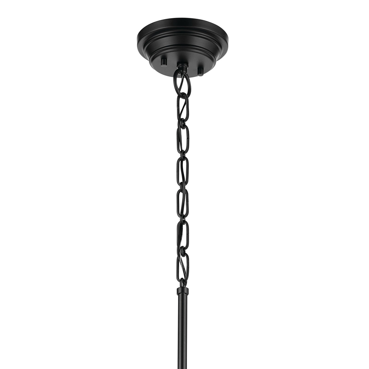 Kichler Marsailli 20in 1-Light Pendant | Traditional Black and Clear Glass | Kitchen Island | 19.75 x 15.75 in | Model 52662BKCLR