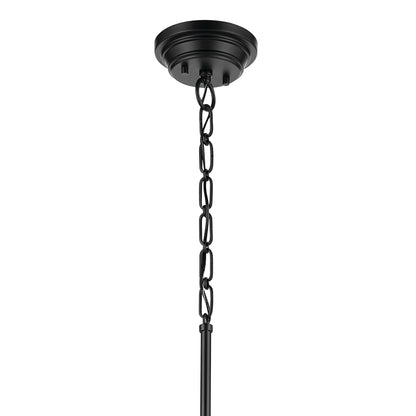 Kichler Marsailli 20in 1-Light Pendant | Traditional Black and Clear Glass | Kitchen Island | 19.75 x 15.75 in | Model 52662BKCLR