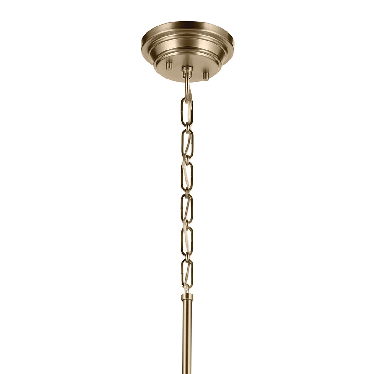 Kichler Marsailli 20in 1-Light Pendant | Traditional Champagne Bronze and Clear Glass | Kitchen Island & Dining Room | Model 52662CPZCLR
