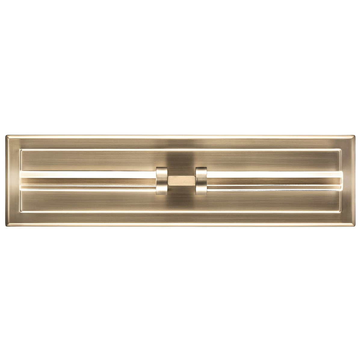 Kichler Sycara 19in 2-Light Wall Sconce | Champagne Bronze Steel and Clear Optical Crystal | Bedroom & Hallway Accent | 5 x 19 in | Model 52671CPZ