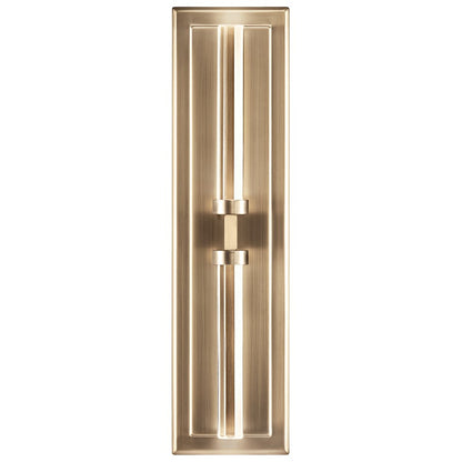 Kichler Sycara 19in 2-Light Wall Sconce | Champagne Bronze Steel and Clear Optical Crystal | Bedroom & Hallway Accent | 5 x 19 in | Model 52671CPZ