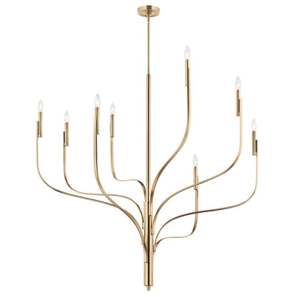Kichler Livadia 48in 8-Light Chandelier | Champagne Bronze Steel | Dining Room & Foyer | 47.75 in H | Model 52675CPZ