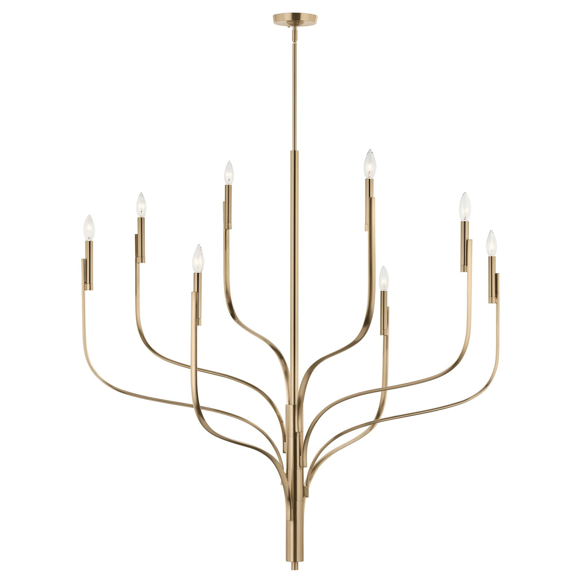 Kichler Livadia 48in 8-Light Chandelier | Champagne Bronze Steel | Dining Room & Foyer | 47.75 in H | Model 52675CPZ