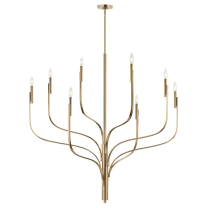 Kichler Livadia 48in 8-Light Chandelier | Champagne Bronze Steel | Dining Room & Foyer | 47.75 in H | Model 52675CPZ