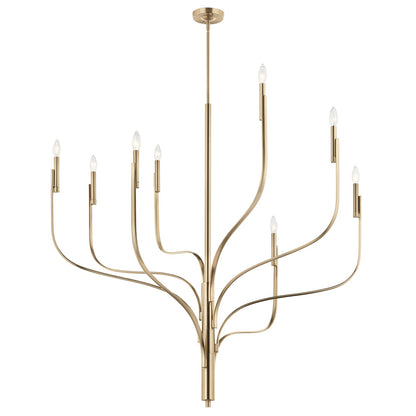 Kichler Livadia 48in 8-Light Chandelier | Champagne Bronze Steel | Dining Room & Foyer | 47.75 in H | Model 52675CPZ