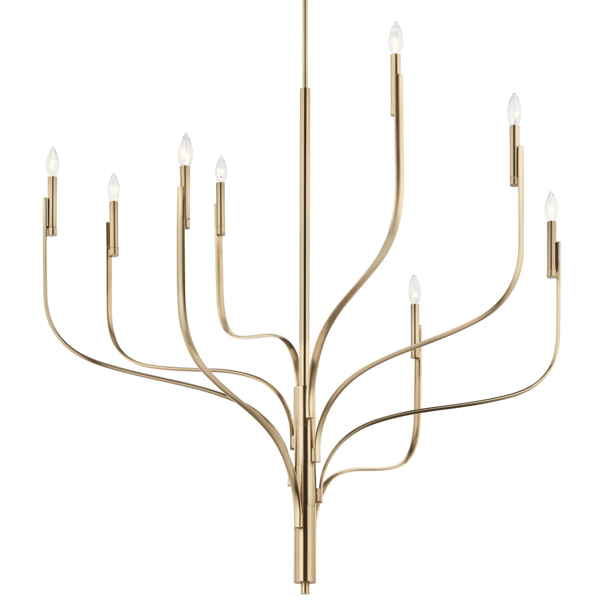 Kichler Livadia 48in 8-Light Chandelier | Champagne Bronze Steel | Dining Room & Foyer | 47.75 in H | Model 52675CPZ