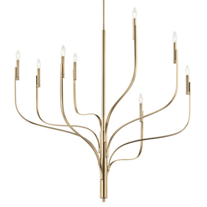 Kichler Livadia 48in 8-Light Chandelier | Champagne Bronze Steel | Dining Room & Foyer | 47.75 in H | Model 52675CPZ