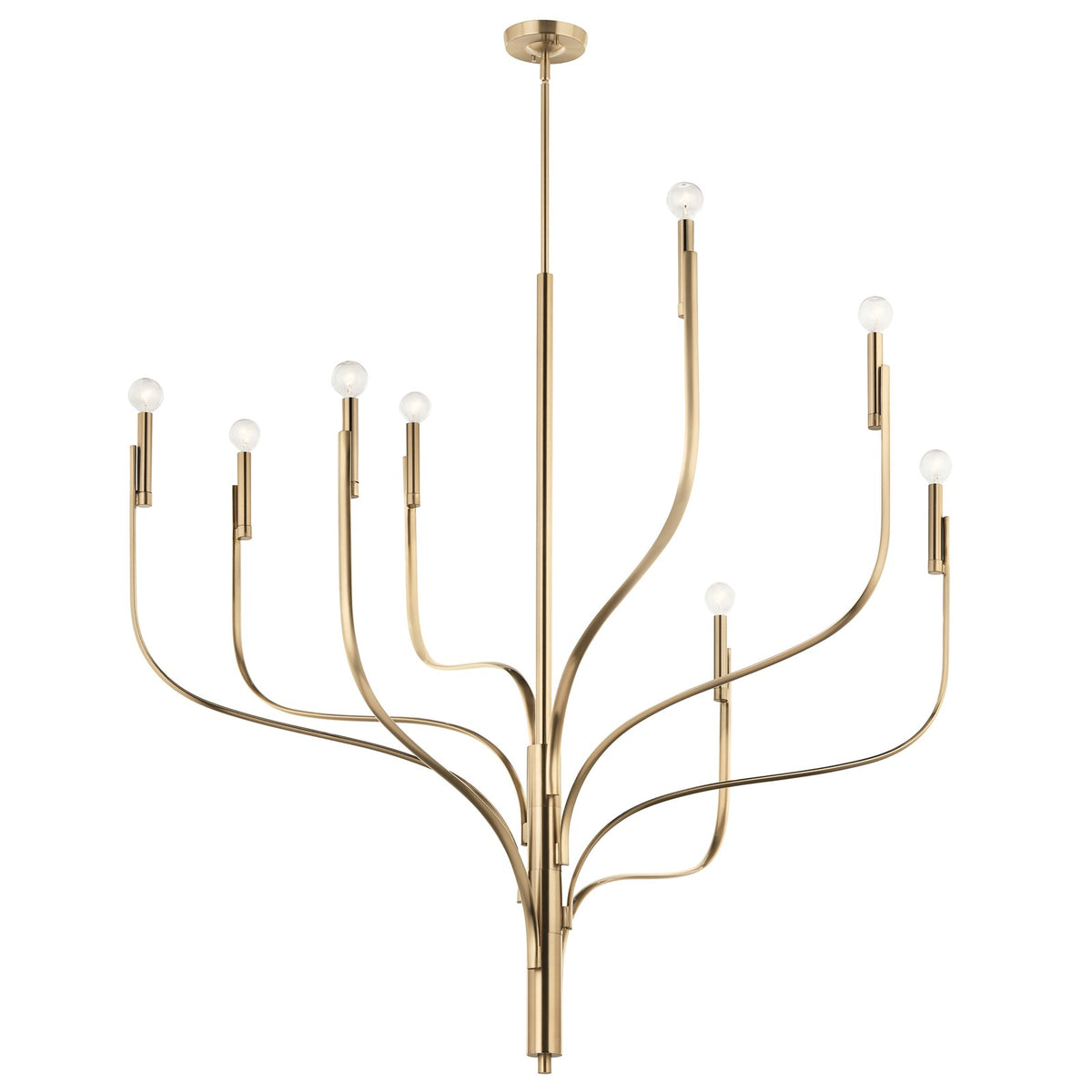 Kichler Livadia 48in 8-Light Chandelier | Champagne Bronze Steel | Dining Room & Foyer | 47.75 in H | Model 52675CPZ